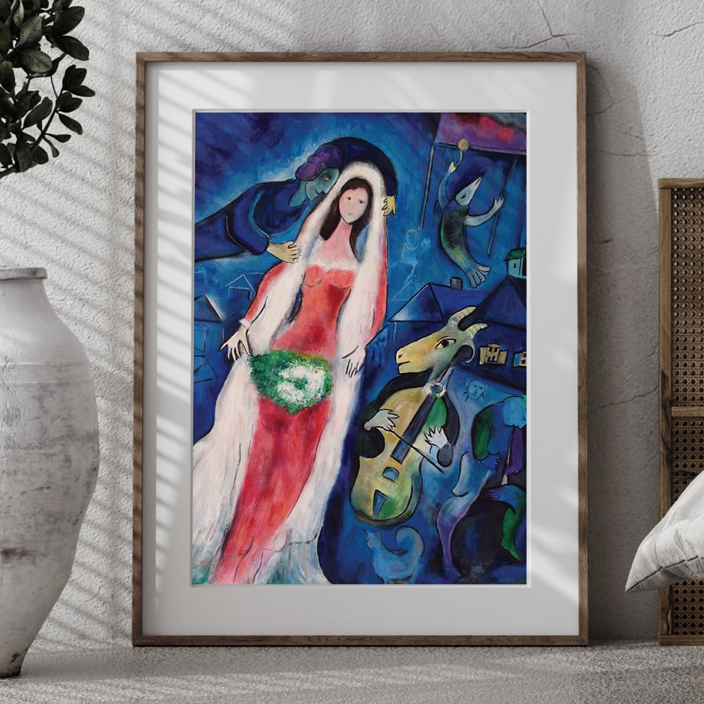 Marc Chagall | The Bride | Romantic Art Print | The Vintage Poster