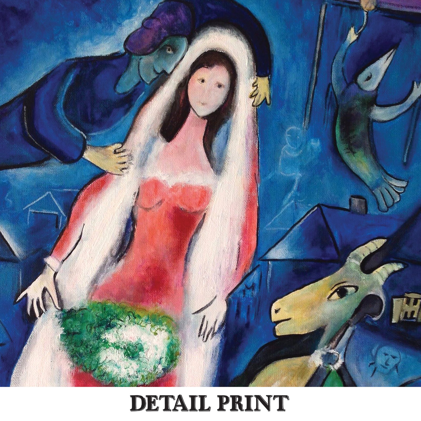 Marc Chagall | The Bride | Romantic Art Print | The Vintage Poster
