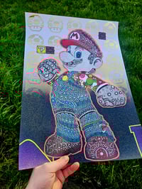 Image 2 of Ornate mario foil print 