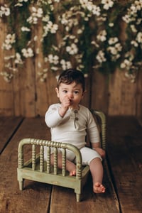 Image 9 of Beaded Spindle Baby Bed in different colors