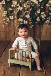 Image 10 of Beaded Spindle Baby Bed in different colors
