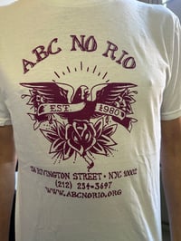Image 2 of ABC No Rio Eagle Shirt (White and Burgundy)