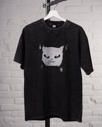 Image 1 of Strange Smile - Kézzel nyomott póló / Handprinted - acid washed