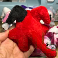 Image 5 of Jester Cat Plushie - Black/Red with Heart 