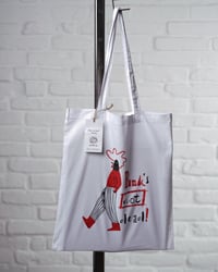 Image 1 of "Punk's not dead!" tote bag - kakas - fehér