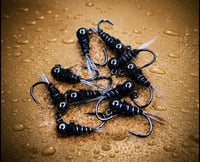 Image 1 of Jig Nymphe schwarz Tungstenkopf