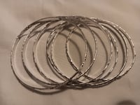 Image 4 of SET OF SIX STERLING SILVER BRACELETS