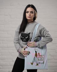 Image 2 of Handprinted pulcsi + totebag - kedvezményes szett no.2