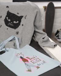 Image 1 of Handprinted pulcsi + totebag - kedvezményes szett no.2