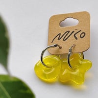 Yellow Glass Earrings