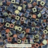Image 7 of Czech 6/0 Cubix Cube Beads (4mm) – Metallic [COLOR] – 25 or 50 Count