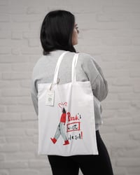 Image 3 of Handprinted pulcsi + totebag - kedvezményes szett no.3