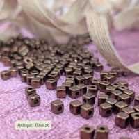 Image 10 of Czech 6/0 Cubix Cube Beads (4mm) – Metallic [COLOR] – 25 or 50 Count