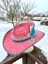 Image 9 of “High Stakes Darling” Cowboy Hat with Tooled Paisley Leather