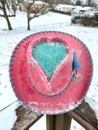 Image 10 of “High Stakes Darling” Cowboy Hat with Tooled Paisley Leather