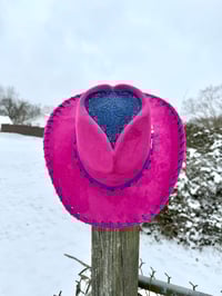 Image 9 of “Hotshot Cowgirl” Cowboy Hat with Tooled Paisley Leather