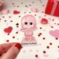 Image 4 of Vintage I love you this much figurine sticker 