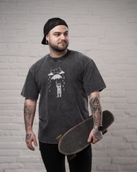 Image 2 of Rain lover - Handprinted - acid washed