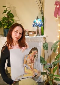 Image 5 of Felt a bit down, but I'm doing OK *Original painting *please read description 