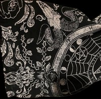 Image 4 of Black craft dream state long duster occult gothic kimono cover up