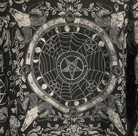 Image 5 of Black craft dream state long duster occult gothic kimono cover up