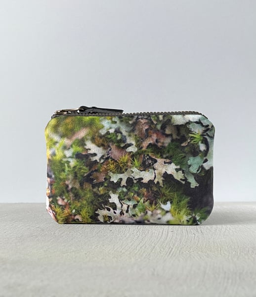 Image of Moss, velvet zipper purse - fits cards