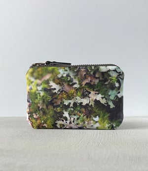 Image of Moss, velvet zipper purse - fits cards
