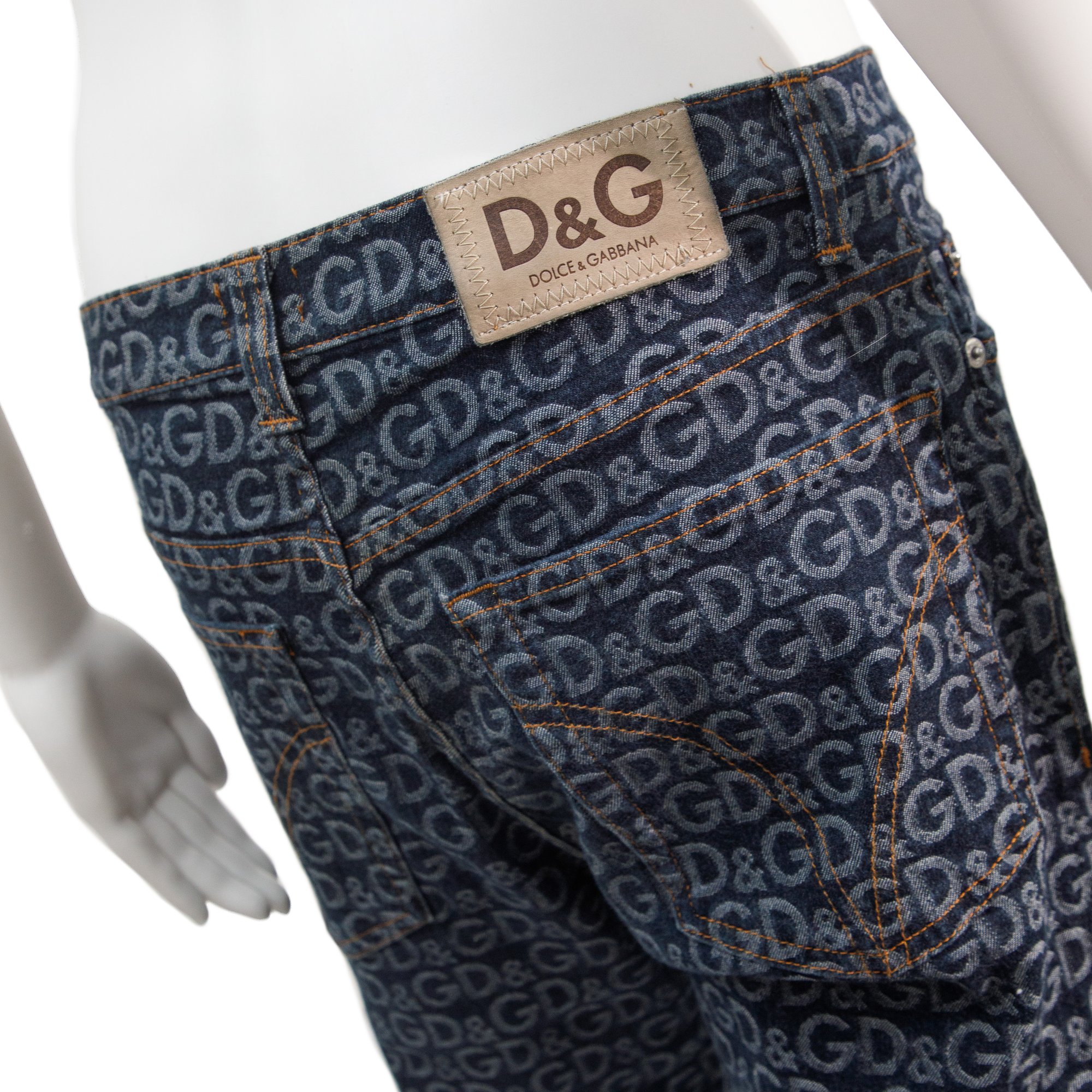 Image of Dolce & Gabbana D&G Line Denim Monogram Jeans