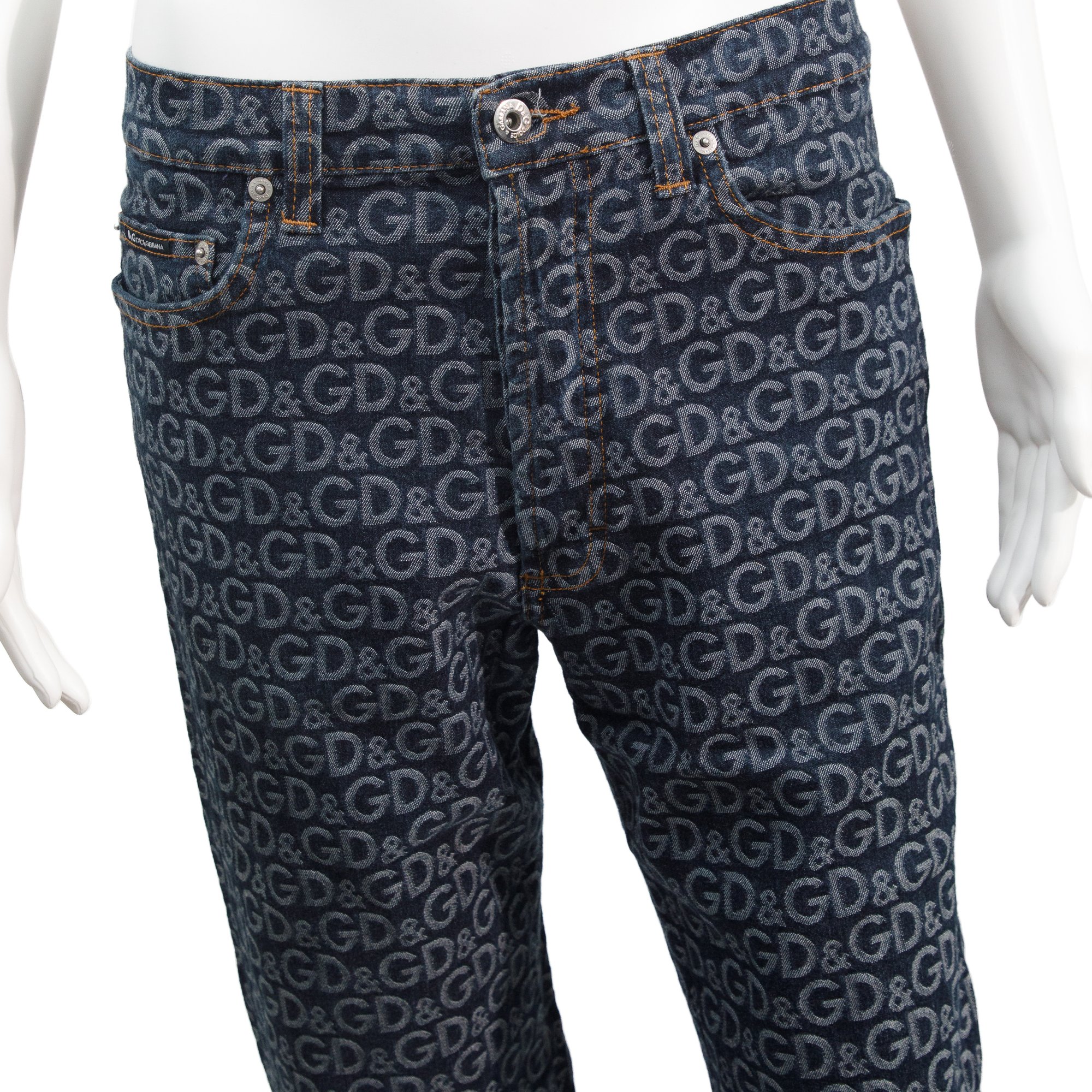Image of Dolce & Gabbana D&G Line Denim Monogram Jeans