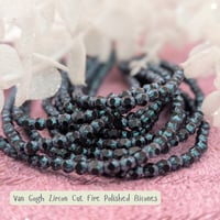 Image 3 of 4mm Czech Cut Fire Polished Bicones – [COLOR] – Strand of 50