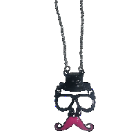 Image 1 of mustache face necklace