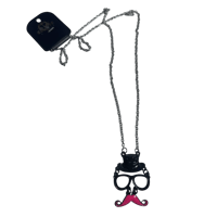 Image 3 of mustache face necklace