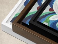 Image 5 of White Flowers ART , Framed, Abstract Floral Giclee Print, NOT ai