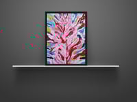 Image 4 of pink alien abstract flower ART Fine art giclee floral prints, Framed, NOT ai