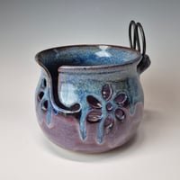 Image 1 of Yarn Bowl for your Wool: Huckleberry (Purple) with colored rim 01202601