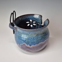 Image 2 of Yarn Bowl for your Wool: Huckleberry (Purple) with colored rim 01202601