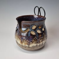 Image 1 of Yarn Bowl/Crafter's Catch-all with Bonsai Snips: Nestled in the Woods 012026