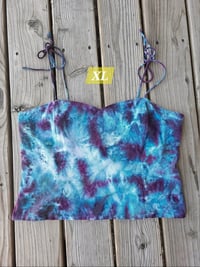 Image 1 of Size XL- Semi Crop top - dark blue and purple 