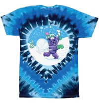 Image 2 of GRATEFUL DEAD SNOWBOARDING DANCING BEAR WINTER SHRED TIE DYE SHORT SLEEVE