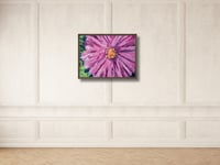 Image 1 of Large pink flower Abstract Floral ART Giclee Print,  Framed. NOT ai