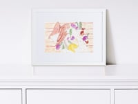 Image 1 of Watercolor Bread Cheese & Olive Platter framed Print - Gourmet Charcuterie Still Life Kitchen Wall A