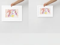 Image 5 of Watercolor Bread Cheese & Olive Platter framed Print - Gourmet Charcuterie Still Life Kitchen Wall A