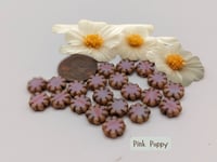 Image 3 of Czech Table Cut Flower Beads (9x9mm) – Luster Finish – 10pc Pack (Choose Color)