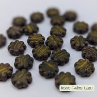 Image 7 of Czech Table Cut Flower Beads (9x9mm) – Luster Finish – 10pc Pack (Choose Color)
