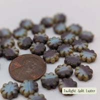 Image 8 of Czech Table Cut Flower Beads (9x9mm) – Luster Finish – 10pc Pack (Choose Color)