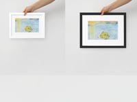 Image 5 of Watercolor Pancake Octopus framed and matted Print – Ocean Nursery Wall Art