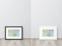 Image 6 of Watercolor Pancake Octopus framed and matted Print – Ocean Nursery Wall Art