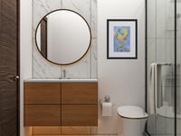 Image 7 of Floral Watercolor framed Print - Yellow & Blue Flower Bouquet