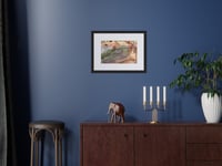 Image 2 of Watercolor Australian Bush framed Print - Gum Tree Clearing Landscape