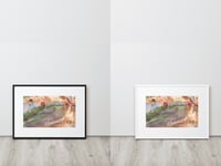 Image 8 of Watercolor Australian Bush framed Print - Gum Tree Clearing Landscape